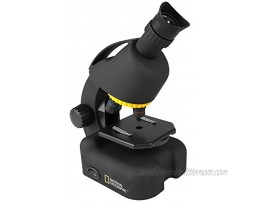 NATIONAL GEOGRAPHIC Intermediate Compound Microscope for Kids – Battery Powered 40X-640X Zoom Microscope Including Science Kit LED Illumination & USB Eyepiece Directly Connects to Computer Black