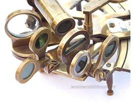 Solid Brass Marine Sextant Astrolabe Antique Reproduction Maritime Nautical Ship Celestial Instrument