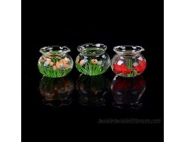 Wenini Mini Fish Tank Miniature Landscape Fish Tank Mini Decor Resin Miniature Fish Tank Accessory Toy for 1 6 1 12 Dollhouse Clever Red