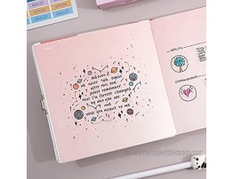 CAGIE Diary with Lock for Girls Cute Cat Soft Leather Secret Journal with Pen 192 Lined and Blank Pages for Writing and Drawing 6.3 inch x 6.3 inch Notebooks for Girls