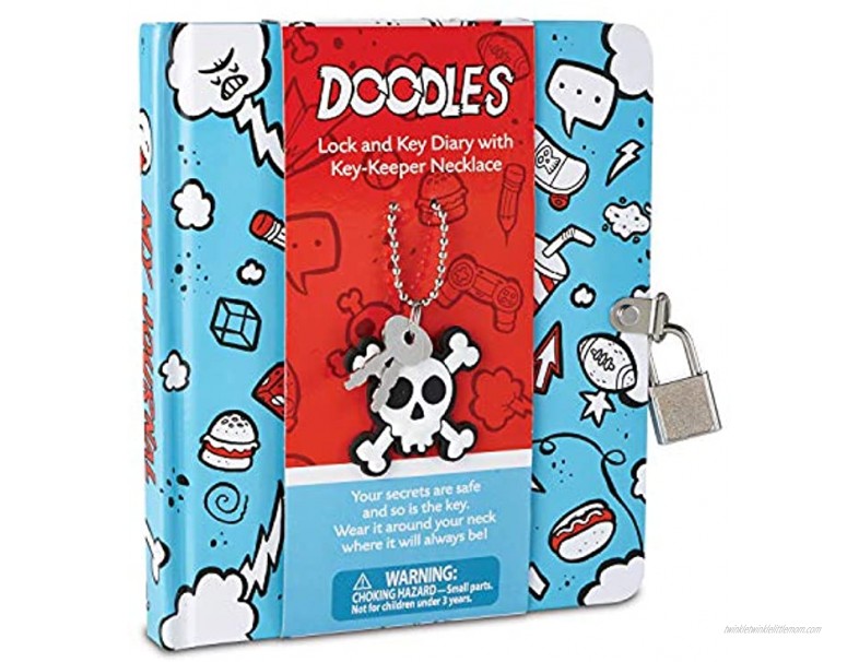 Doodle Diary with Key-Keeper Necklace and Skull Charm