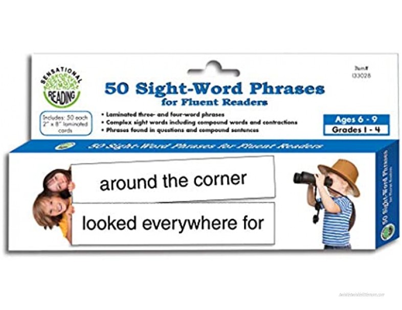 Essential Learning Products 50 Sight-Word Phrases for Fluent Readers Aid 8 x 2 Inches