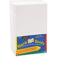 Hygloss Products White Blank Books – Great Books for Journaling Sketching Writing & More – Great for Arts & Crafts 5.5 x 8.5 Inches 10 Pack Model: HYG77710