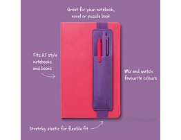 IF Bookaroo Pen Pouch Notebook Pen Organiser Elasticated A5 Notebook Rose Gold