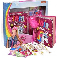 Jojo Siwa Reversible Sequin Unicorn Notebook Journal Set Diary Pen and Stickers Included Coloring Activity Book for Drawing and Writing Kit for Girls and Kids