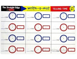 Melissa & Doug Common Knowledge II Write-a-Mat w Crayon Bundle for Ages 6+: Planets Telling Time The Straight Edge Series