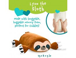 MEMORY MATES Lynn The Sloth Memory Foam Pillow Plush with Kid's Diary That Stores in Belly Pocket 15” Stuffed Animal 6 Journal