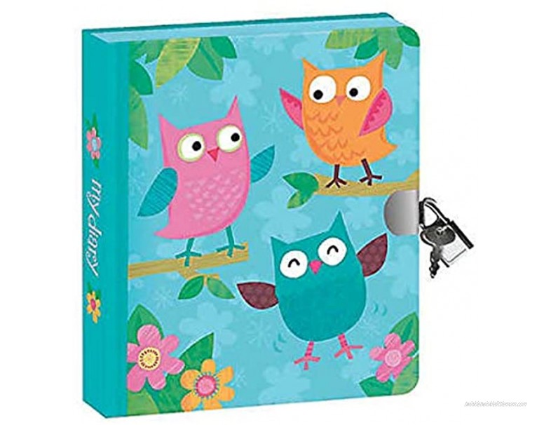 Peaceable Kingdom Owl Cover 6.25 Lock and Key Diary