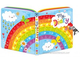Peaceable Kingdom Rainbow World Foil Coloring Diary with 6.25 Lock and Key