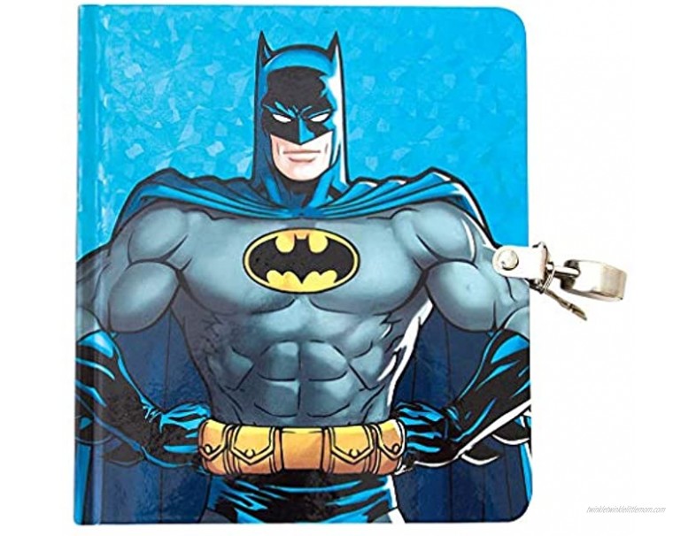 Playhouse DC Comics Batman Shiny Foil Lock & Key Lined Page Diary for Kids