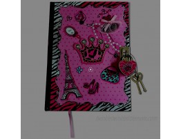 SMITCO Diary with Lock Cute Pink Locking Dream Journal for Girls and Kids Ages 8-12 Hardcover Double-Sided Lined Blank Pages with Gem Studded Heart Shaped Lock and Two Keys One For Backup