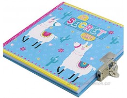 The Design Group Girls Top Secret Diary with Lock and Key Llama Dance 180 Pages