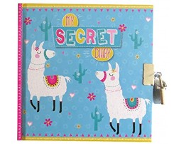 The Design Group Girls Top Secret Diary with Lock and Key Llama Dance 180 Pages