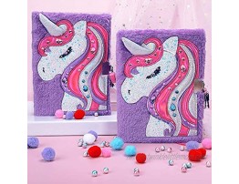 Unicorn Diary for Girls with Lock and Keys Unicorn Journal Magic Unicorn Notebook for Kids and Adults Plush Secret Diary Lined Notebook 300 Pages for Writing and Drawing Unicorn Gifts For Girls
