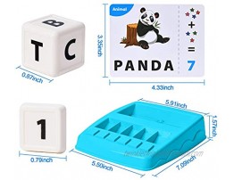 2 in 1 Matching Letter Game Learning Toys for Kids Teaches Word Recognition Spelling and Increases Memory 3 Years and Up Blue