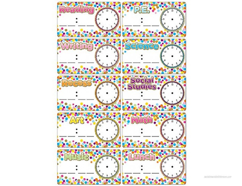 Ashley Productions Die-Cut Magnets Confetti Schedule Cards