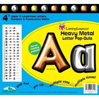Barker Creek Letter Pop-Outs 4 Heavy Metal Multicolor Designer Letters for Bulletin Boards Breakrooms Reception Areas Signs Displays and More! 4 255 Characters per Set 1710
