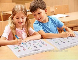 BMAG Magnetic Alphabet Letter Tracing Board ABC Double-Sided Letter Drawing Board Read Write Preschool Learning Board Gift for Kids Children Boys Girls