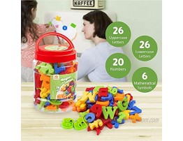Coogam Magnetic Letters Numbers Alphabet Fridge Magnets Colorful Plastic ABC 123 Educational Toy Set Preschool Learning Spelling Counting Uppercase Lowercase Math for 3 4 5 Years Kid78 Pcs