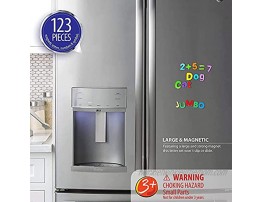 Deke 123 Pieces Magnetic Fridge Refrigerator Foam Letters Numbers & Symbols. Premium Large Foam Magnetics. for Kids Toddlers Preschool Letter Learning Spelling. in Canister Min Age: 36 Months