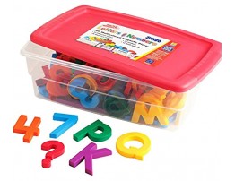 Educational Insights Multicolored Jumbo AlphaMagnets & MathMagnets Set of 100 Uppercase Letters Lowercase Letters Numbers & Math Symbols: Perfect for Homeschool & Classroom Ages 3+
