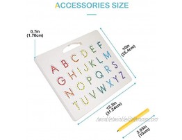 Hautton Magnetic Letters Board 2 Pieces 2 in 1 Double-Sided Magnetic Alphabet ABC Uppercase Lowercase Letter Tracing Board Number Tracing Board Educational Writing Drawing Tablet for Boys and Girls
