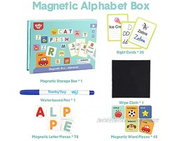 KMTJT 151 Pcs Kids Magnetic Jigsaw ABC Alphabet Letters Board Toddlers Preschool Magnets Educational Toys Learning Spelling Games Magnet Matching Letter Toy Set Gift for Ages 3+ Year Old Boys Girls