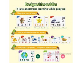 Lehoo Castle Preschool Supplies,Matching Letter Game for Kids,Learning Educational Toys for 3-8 Year Old Boys Girls Numbers Math Arithmetic & Flash Cards Word Spelling GamesDinosaur