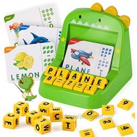 Lehoo Castle Preschool Supplies,Matching Letter Game for Kids,Learning Educational Toys for 3-8 Year Old Boys Girls Numbers Math Arithmetic & Flash Cards Word Spelling GamesDinosaur