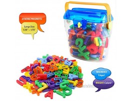 Magnetic Letters and Numbers – 72 Educational Refrigerator Fun Learning Plastic Magnets for Toddlers and Children – Great for Preschool Classroom Day Care and Home – by EduKids