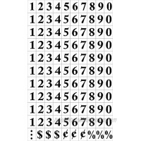 MasterVision Magnetic Numbers 1 2 x 3 4 Black on White 110 Pieces