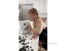 Petal Lane Home Magnetic Alphabet Letters 169 Pcs Foam Magnetic Letters and Numbers Learning Letters for Kids Black and White ABC Magnets for Refrigerator Black 1 inch