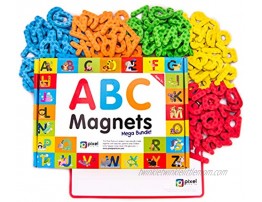 Pixel Premium Magnetic Letters for Kids 142 ABC Alphabet Magnets for Preschool Letter Magnets with White Magnetic Board Educational Fridge Magnets for Kids Refrigerator or Classroom