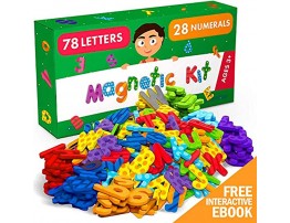 Premium Alphabet Magnets Gift Set 106 PCs Magnetic Letters and Numbers for Fridge and Dry Erase Board Foam 123 ABC Alphabet Magnets Best Educational Toy for Kids!