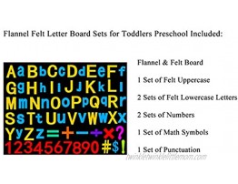Preschool Alphabets Flannel Felt Letters Numbers Board for Kids Children Large Wall Storyboard Activity with 107 Pieces ABC Letters Numbers Learning Spelling Counting Montessori Teacher Aide Gifts