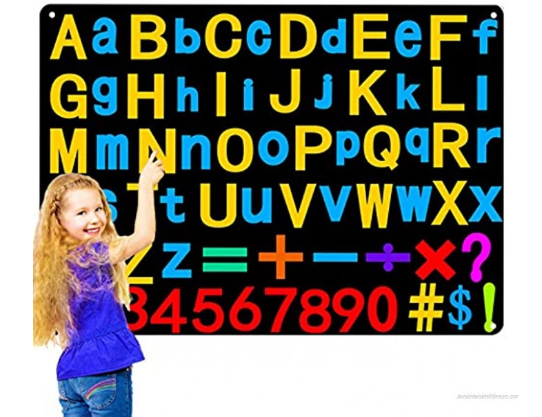 Preschool Alphabets Flannel Felt Letters Numbers Board for Kids Children Large Wall Storyboard Activity with 107 Pieces ABC Letters Numbers Learning Spelling Counting Montessori Teacher Aide Gifts
