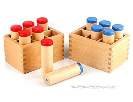 Yanhan Education Sound Cylinder Set Montessori Sensorial Material Sound Box Early Development Toy with Wooden Box