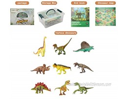 Dinosaur Play Mat Toys Educational Realistic Dinosaur Playset to Create a Dino World Including T-Rex Triceratops Pterosauria Learning Gift for Kids Boys & Girls 3,4,5,6,7,8 Years Old