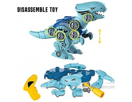 GOLDSTON Disassemble Dinosaur Children Boy Girl Toy Suitable for Children Aged 3-5 5-7 5 6 7 8 Building Toys with Electric Drill Contains 4 Pieces DIY Toy Birthday Gift
