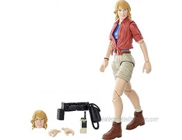 Jurassic World Amber Collection Dr. Ellie Sattler 6-in Action Figure Swappable Hands & Head Utility Belt & Radio Accessories Collectible Gift for 8 Years Old & Up