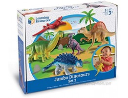 Learning Resources Jumbo Dinosaurs Expanded Set I Apatosaurus Spinosaurus Pteranodon Ankylosaurus Parasaurolophus Set of 5 Ages 3+