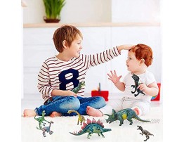 Manaror Realistic Colossal Dinosaur Figures Playset with Educational Booklet for Kids School Classroom Rewards Carnival Prizes Class Material and Birthday Presents8PCS