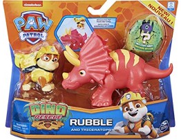 PAW Patrol Dino Rescue Rubble and Dinosaur Action Figure Set for Kids Aged 3 and Up
