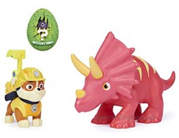 PAW Patrol Dino Rescue Rubble and Dinosaur Action Figure Set for Kids Aged 3 and Up