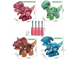 Smarkids Take Apart Dinosaur Toys for Kids 4-Pack Building Toy Set with Screwdriver Construction Engineering Play Kit STEM Learning for Boys Girls Toddlers Age 3 4 5 6 7 Year Old