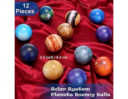 12 Pieces Solar System Stress Balls Galaxy Planet Stress Balls Outer Space Astronomy Solar Planet Balls Astronomy Educational Balls Anxiety Fidget Sensory Toys PU Planet Toys for Teens Adults