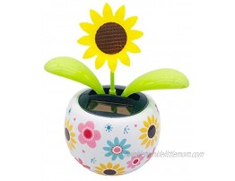ADJ Solar Powered Dancing Flower Toy Swinging Dancer Toy Fashion Solar Automatic Swing Flowerpot No Battery Required Car Decoration for Office Desk & Car Decor