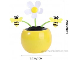 Amosfun 2pcs Solar Dancing Flower Bee Toy Swinging Animated Dancer Toy Car Decoration for Car Dashboard Office Desk Decoration Dercor