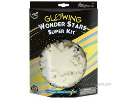 Great Explorations Wonder Stars Super Kit Glow In The Dark Ceiling Stars 150Piece In 4 Sizes Reusable Adhesive Putty & Constellation Star Map Lifetime Glow Guarantee