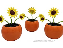 JIAXIAO Solar Powered Sunflower,Birthday Gift Creativity Office Swing Toys Honey Bee Insect Solar Toy Dancing Sun Flower OrnamentApple Blossom